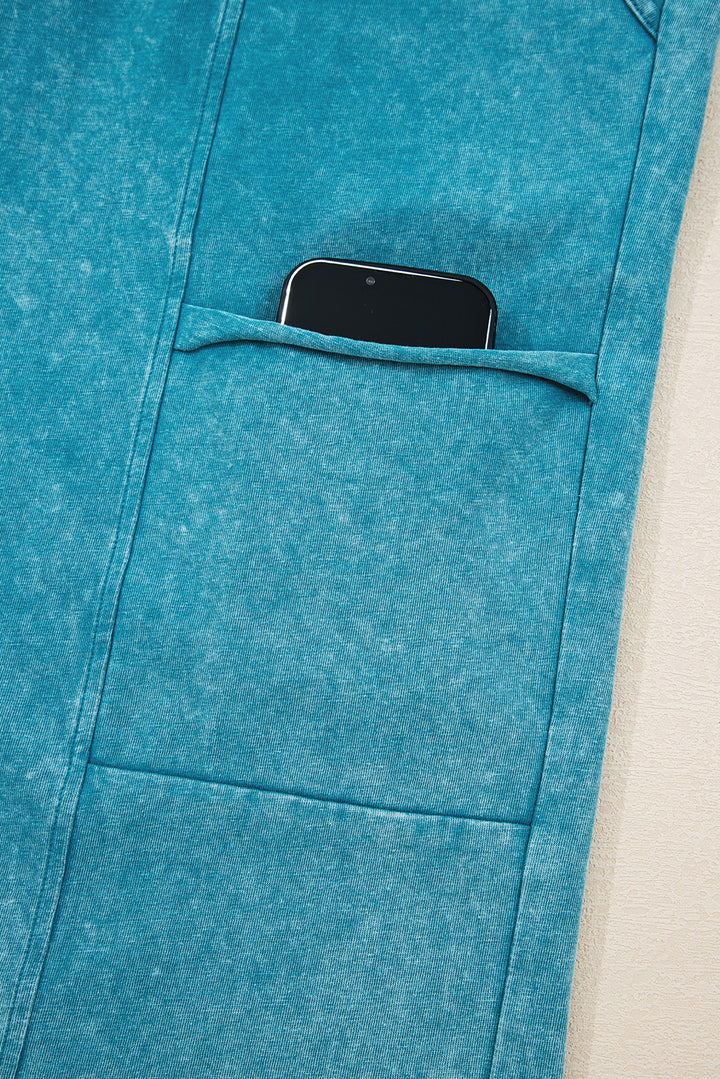 Lake Day Luxe Wide-Leg Drawstring Pants (Teal)