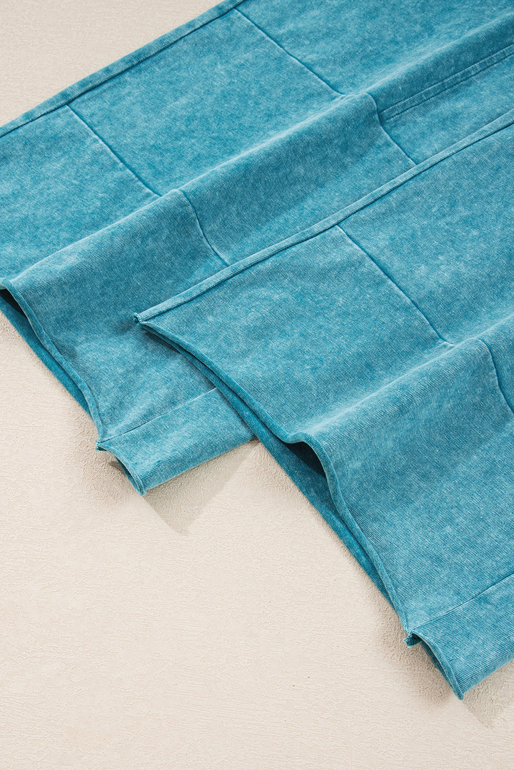 Lake Day Luxe Wide-Leg Drawstring Pants (Teal)