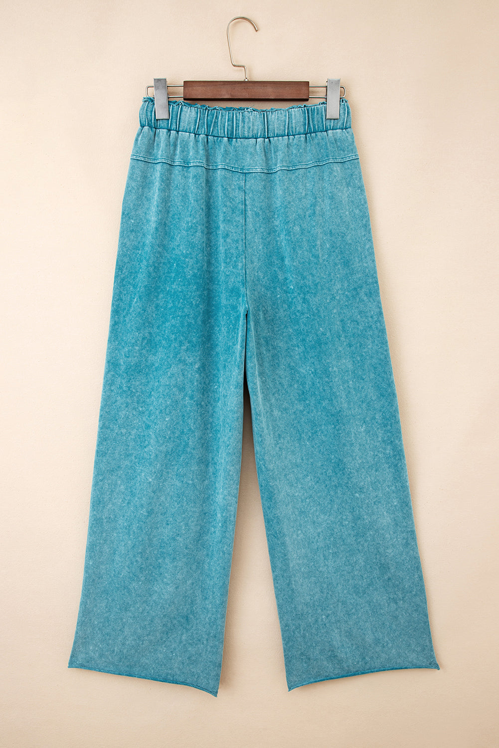 Lake Day Luxe Wide-Leg Drawstring Pants (Teal)