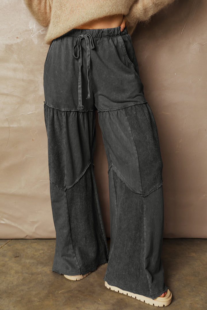 Coal River Patchwork Wide-Leg Pants