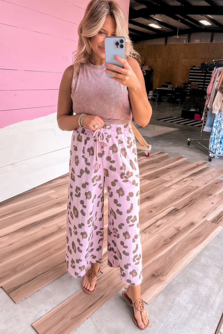 🌸 Luke & Estelle “Pink Safari” Wide Leg Lounge Pants – Fierce, Fun & Fabulous! 🌸