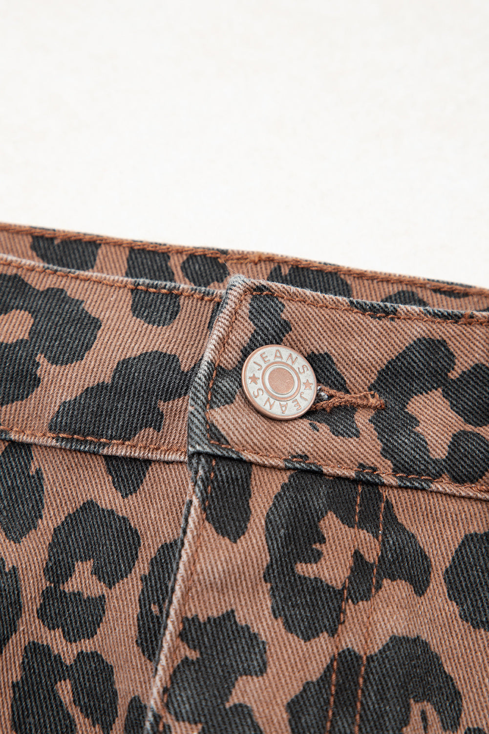 LC78112Luke &; Estelle “Run Wild” Leopard Denim Midi Skirt