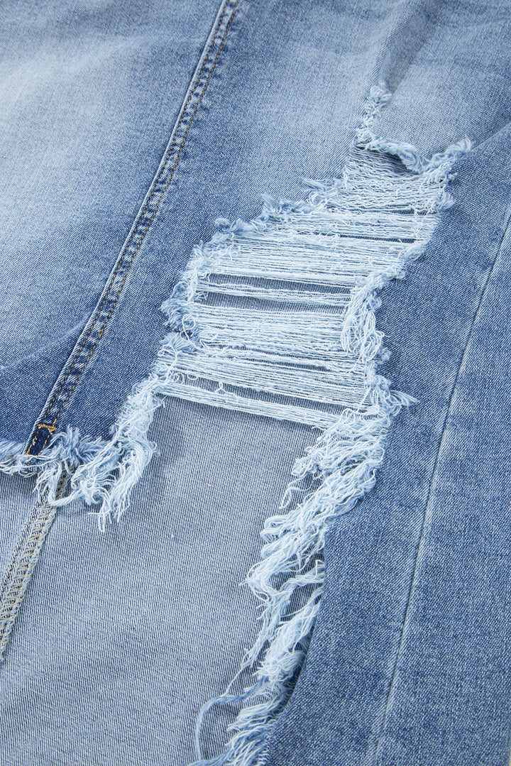 Luke & Estelle “Wild At Heart” Distressed Midi Denim Skirt – BHB Boutique Exclusive