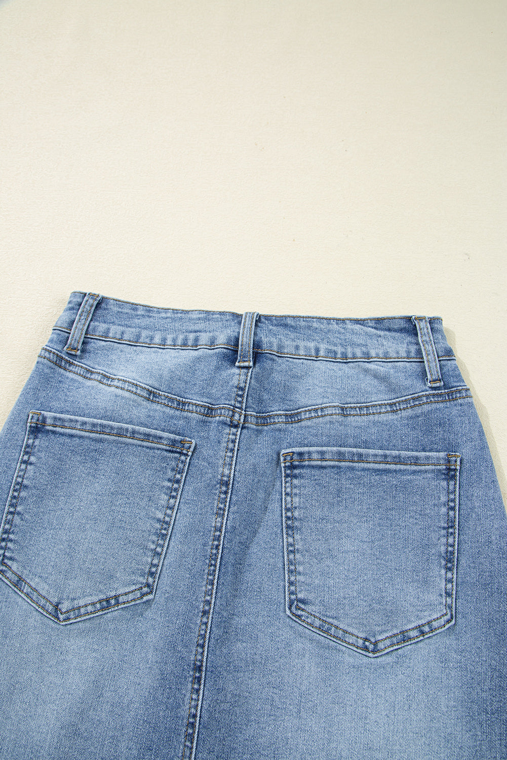 Luke & Estelle “Wild At Heart” Distressed Midi Denim Skirt – BHB Boutique Exclusive