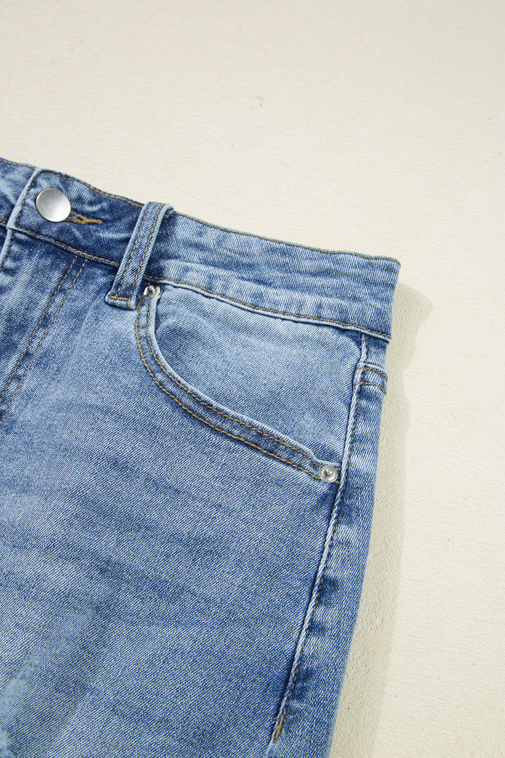 Luke & Estelle “Wild At Heart” Distressed Midi Denim Skirt – BHB Boutique Exclusive