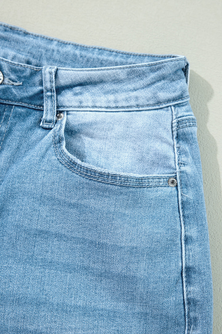 Luke & Estelle “Dream Fit” High-Rise Front Slit Wide-Leg Jeans – Exclusive to BHB Boutique