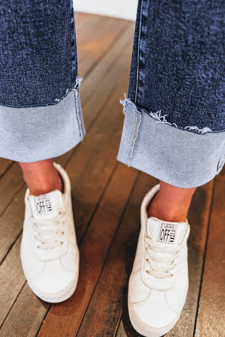 Blue Revival High Rise Cuff Jeans