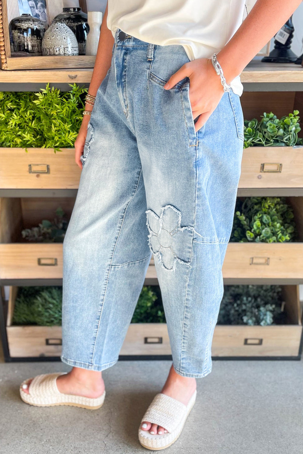 Petal & Play Patch Jeans