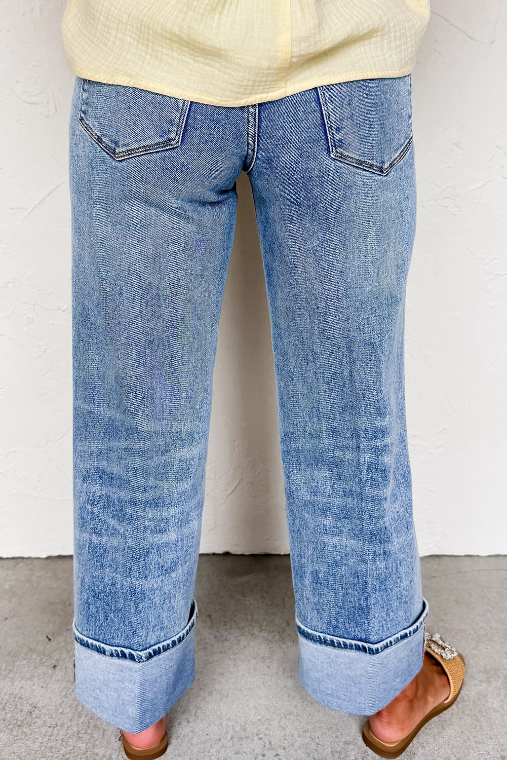 The Luxe Cuff Straight-Leg Denim