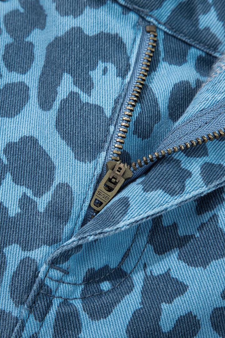 🌟 Luke & Estelle “Wild Side” Leopard Print Cropped Jeans 🌟