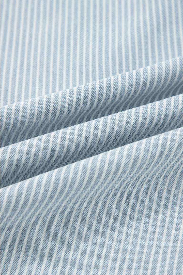 Main Street Pinstripe Wide-Leg Jeans