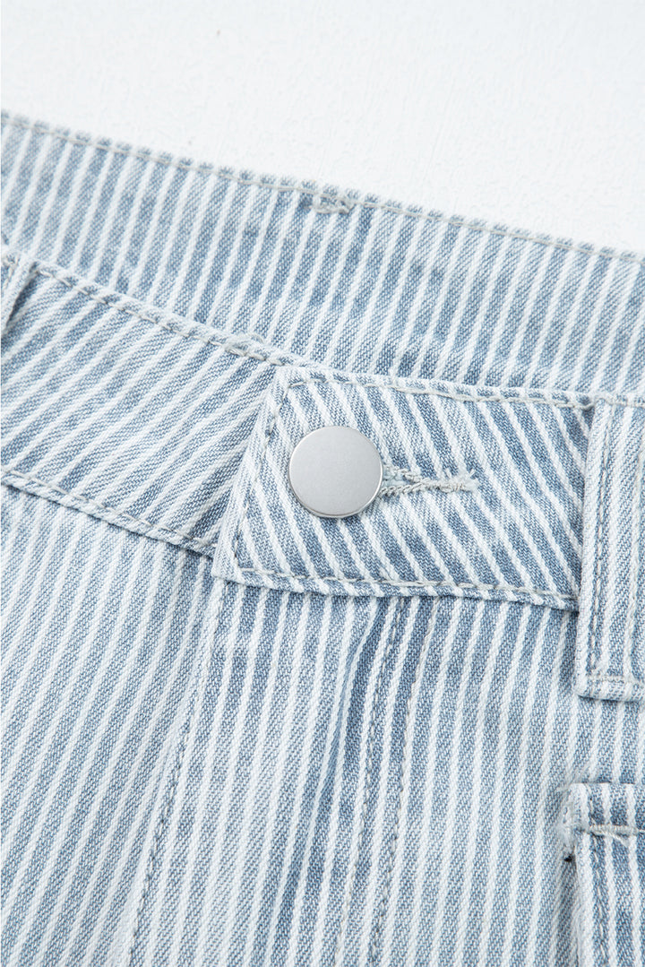 Main Street Pinstripe Wide-Leg Jeans