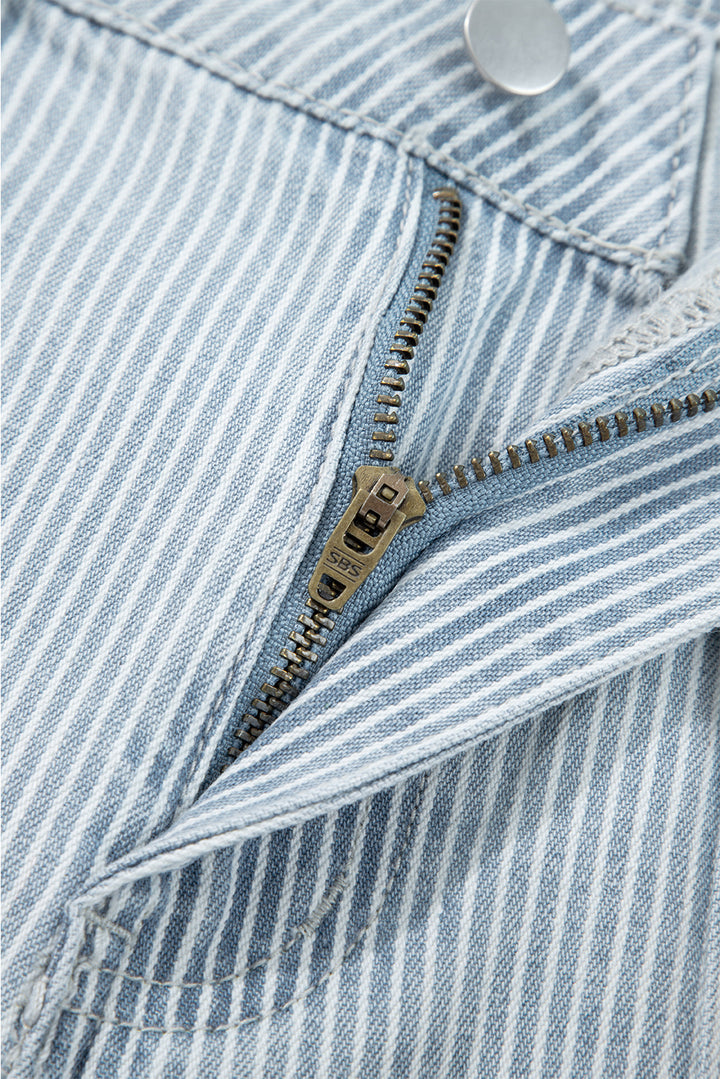 Main Street Pinstripe Wide-Leg Jeans