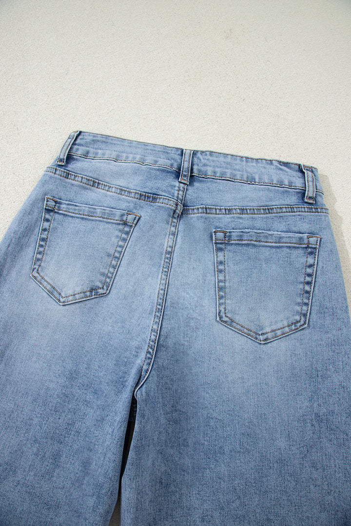 Luke & Estelle “Weekend Luxe” Wide Leg Denim Pants