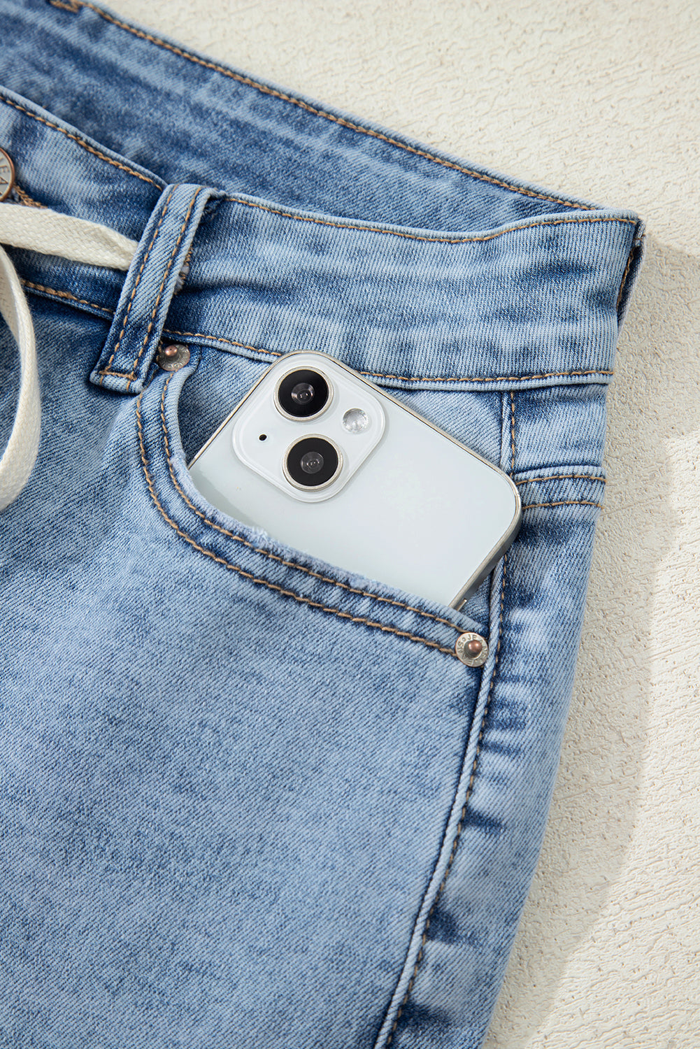 Luke & Estelle “Weekend Luxe” Wide Leg Denim Pants