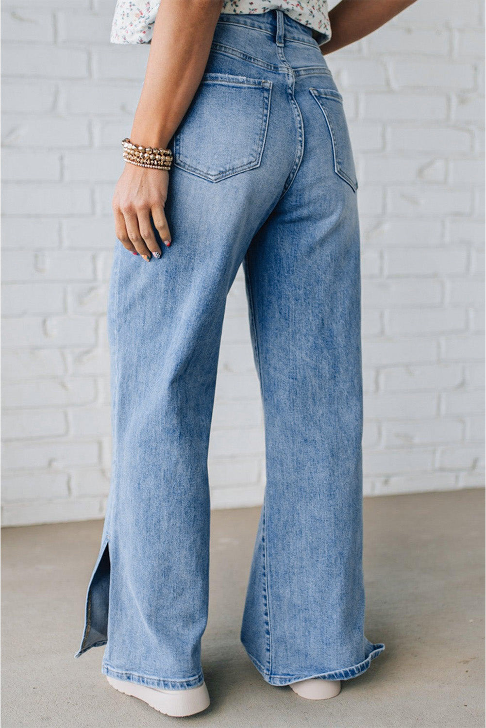 Luke & Estelle “Weekend Luxe” Wide Leg Denim Pants