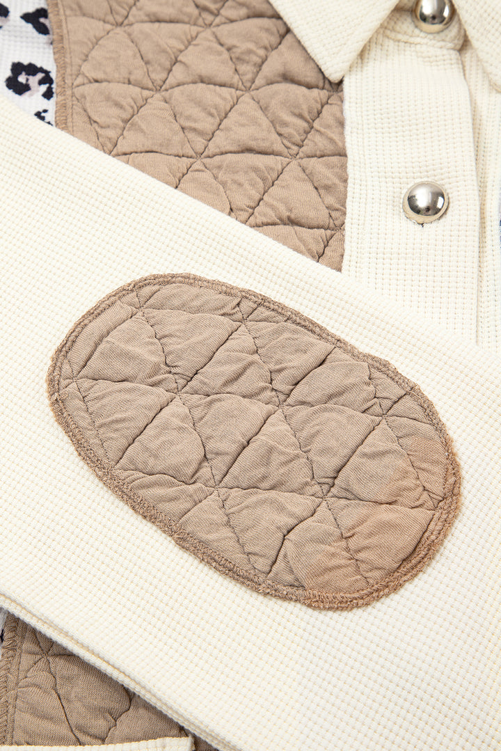 Luke & Estelle “Caffeine & Confidence” Quilted Leopard Patch Shacket – BHB Boutique Exclusive ☕🐆