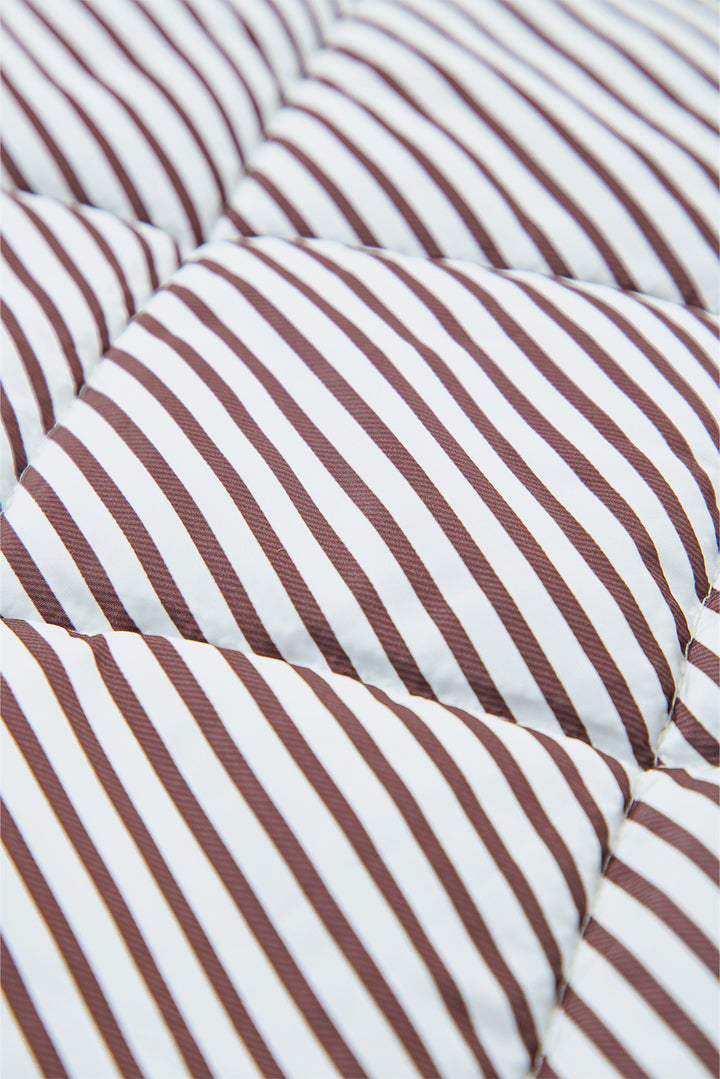 ⚡️ Stripe Right Quilted Vest — Cocoa & Cream Edition