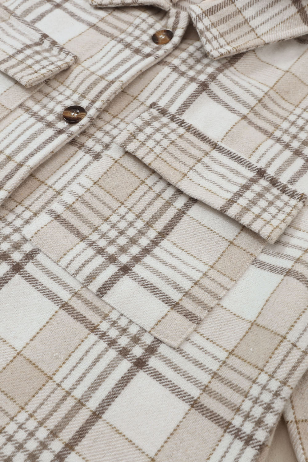 Trailblazer Neutral Plaid Hooded Shacket 🤎🧥