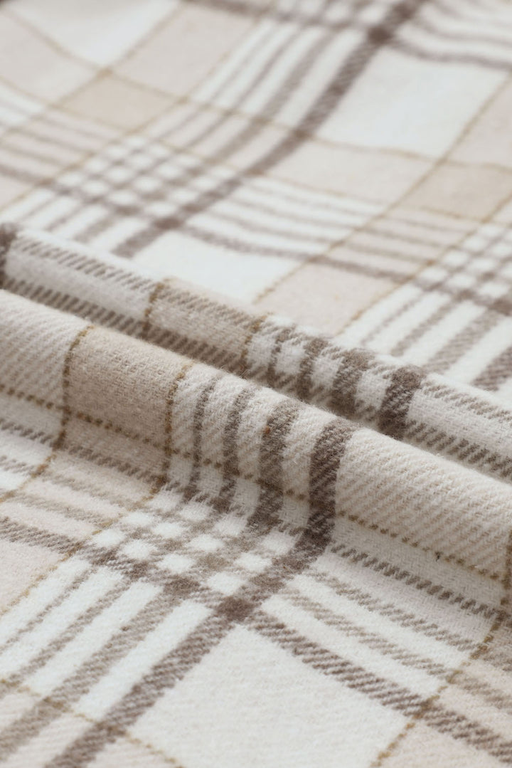 Trailblazer Neutral Plaid Hooded Shacket 🤎🧥