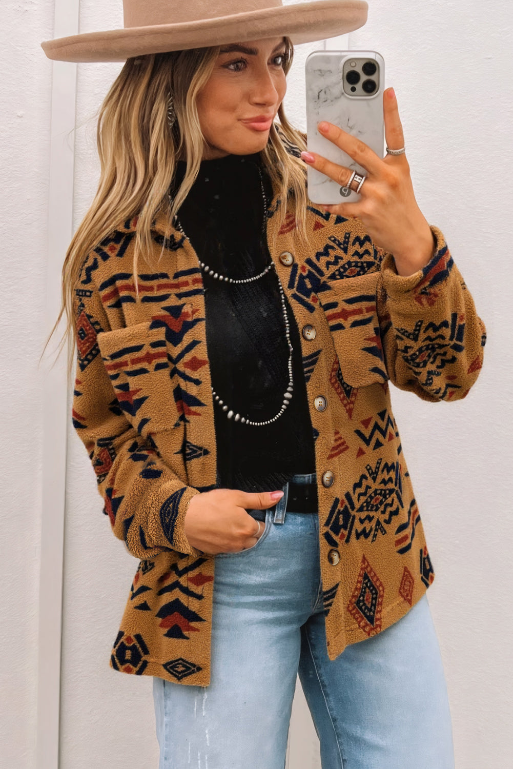 Canyon Fireside Aztec Sherpa Shacket 🔥❄️