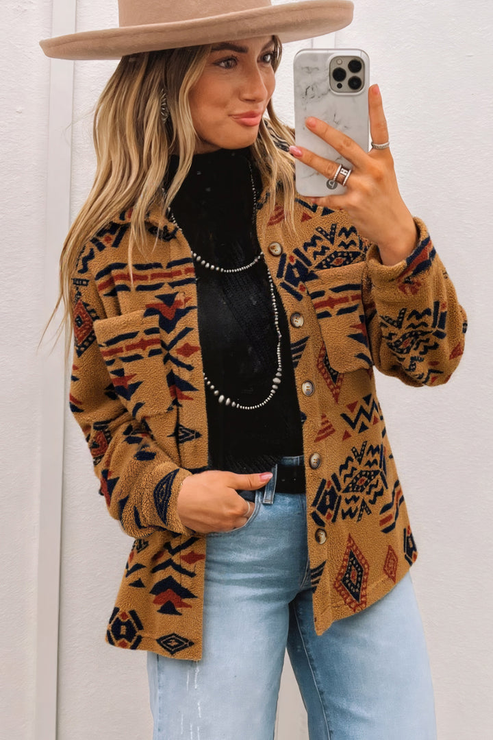 Canyon Fireside Aztec Sherpa Shacket 🔥❄️