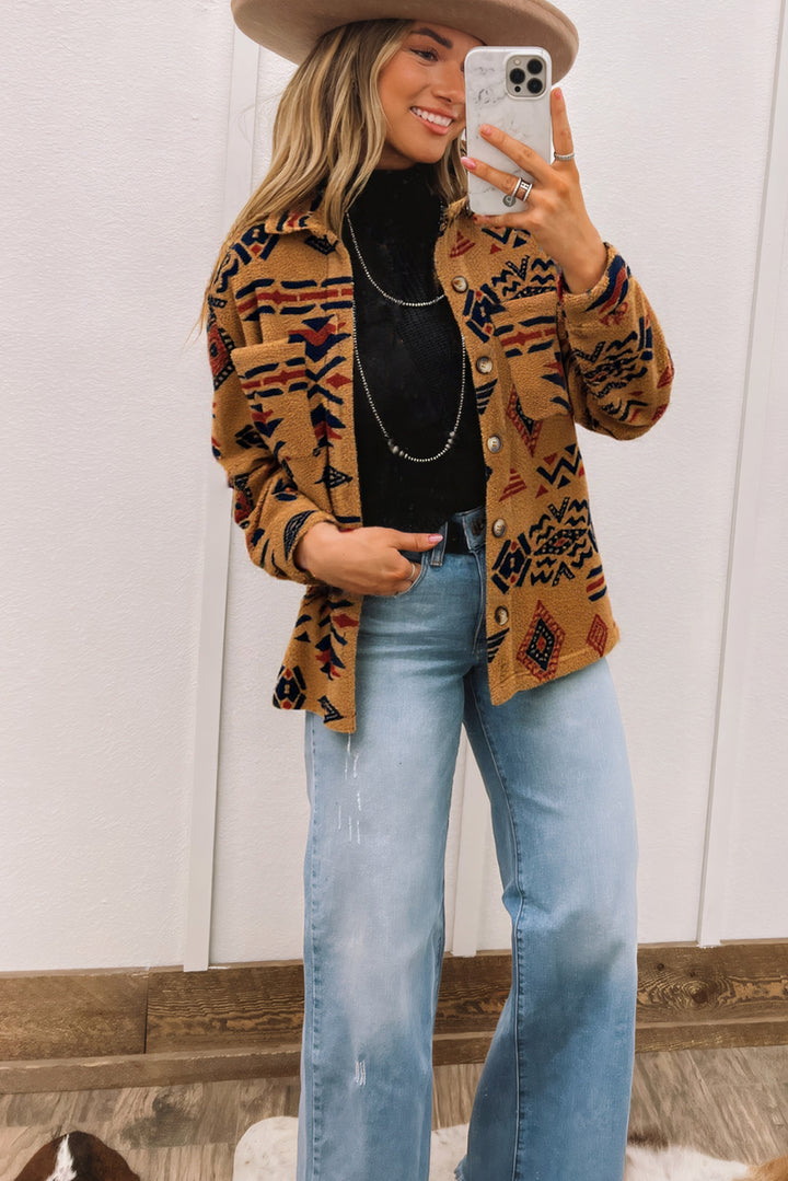 Canyon Fireside Aztec Sherpa Shacket 🔥❄️