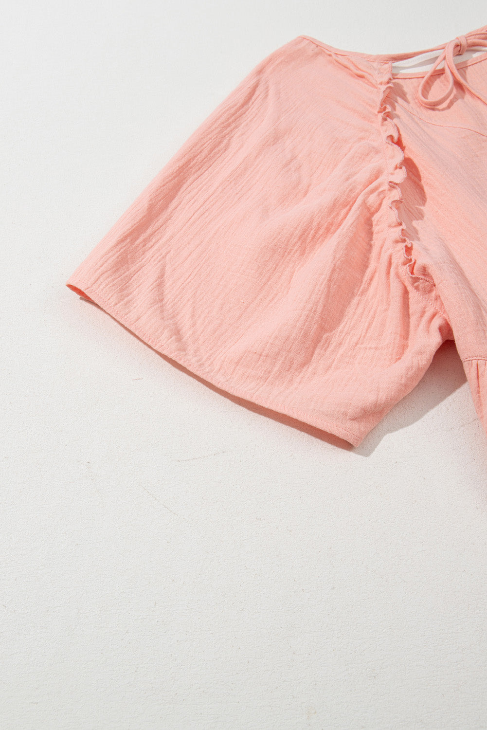 PLUS SIZE✨Sweet Breeze Gauze Peplum Top – Blush