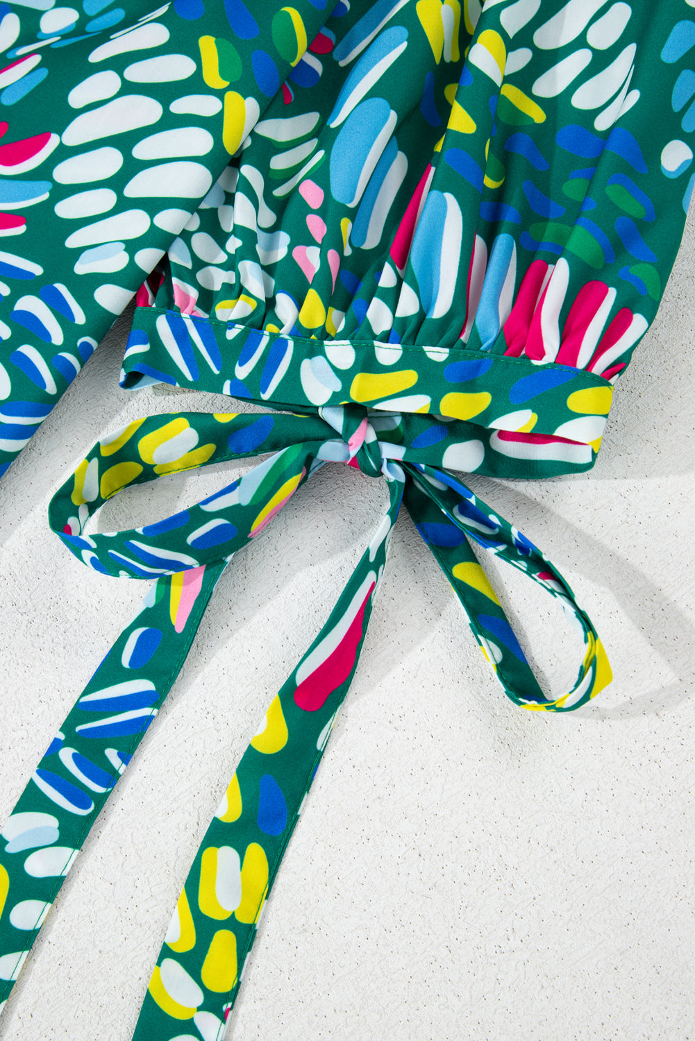 PLUS SIZE✨Confetti Breeze Tie-Sleeve Blouse