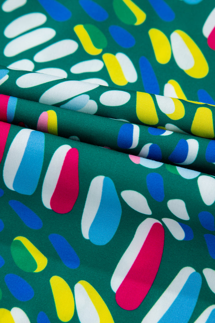 PLUS SIZE✨Confetti Breeze Tie-Sleeve Blouse