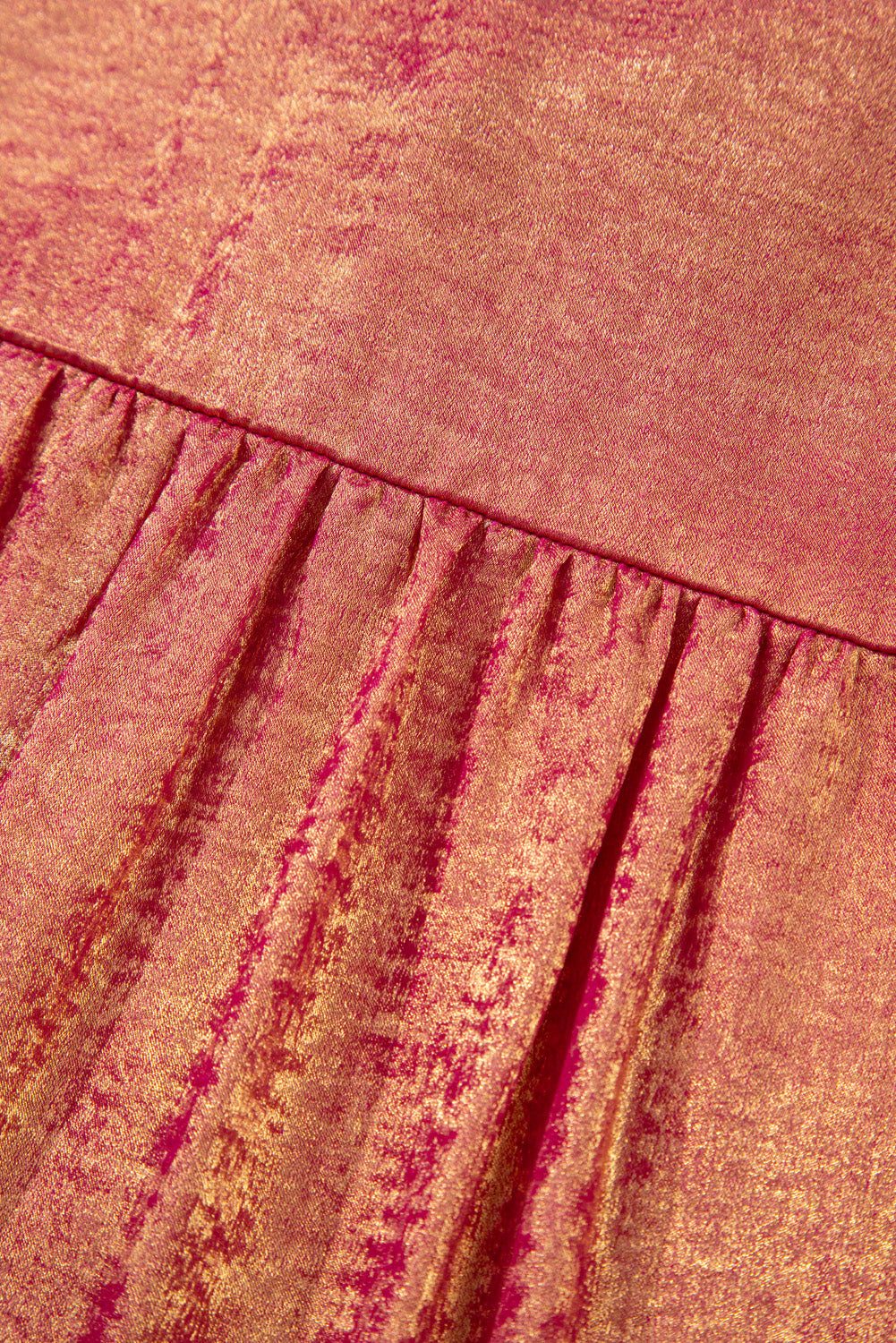 PLUS SIZE✨Sunset Shimmer Metallic Button-Up Top