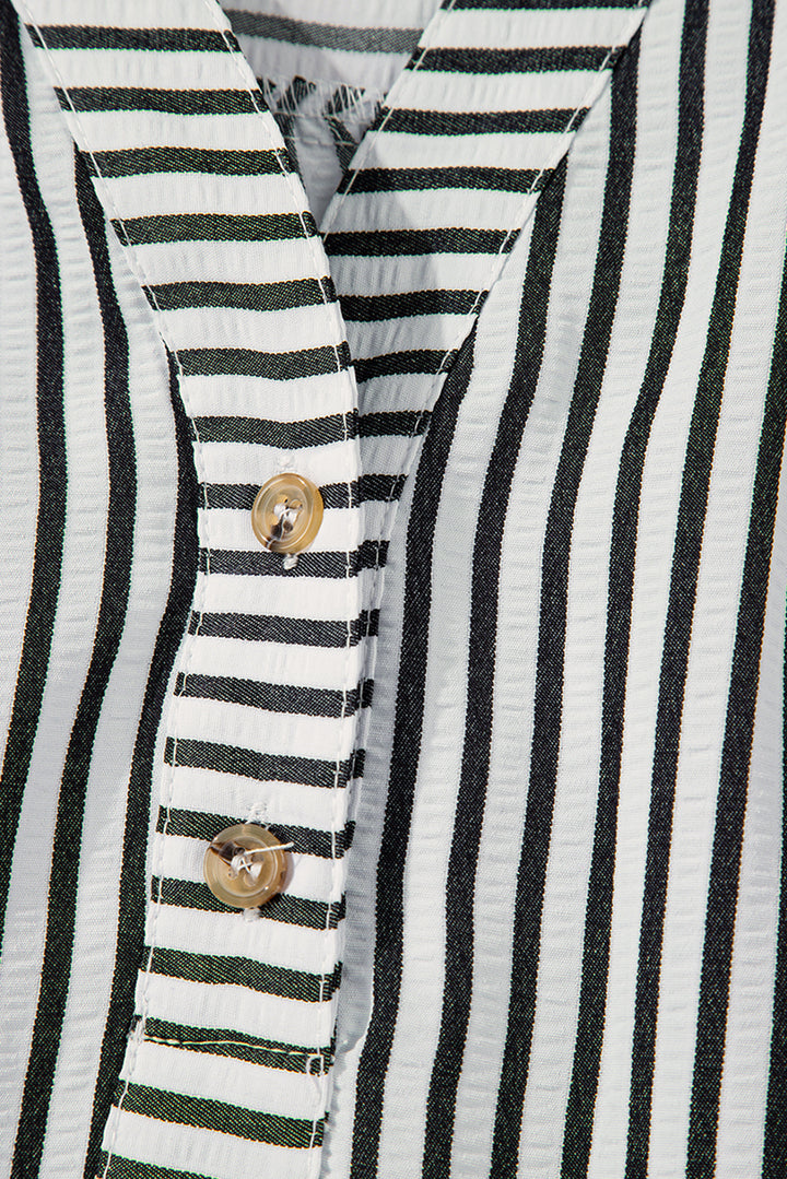 PLUS SIZE✨Boardwalk Breeze Striped Popover Dress