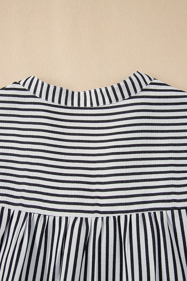 PLUS SIZE✨Boardwalk Breeze Striped Popover Dress