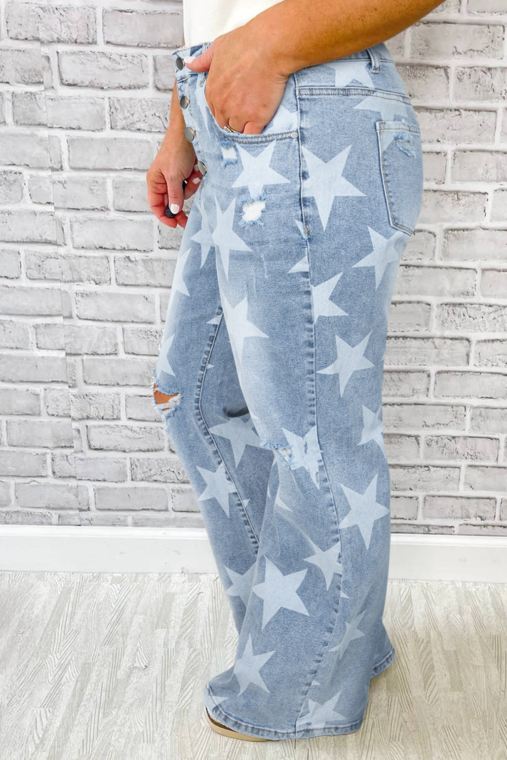 PLUS SIZE✨Star-Struck High-Rise Flare Jeans