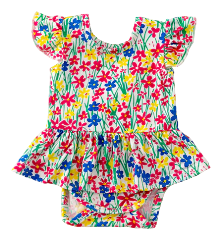 Bloom Bright Ruffle Peplum Romper