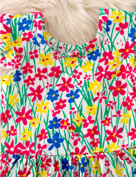 Bloom Bright Ruffle Peplum Romper