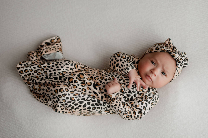 Bamboo - Leopard Print Knotted Gown