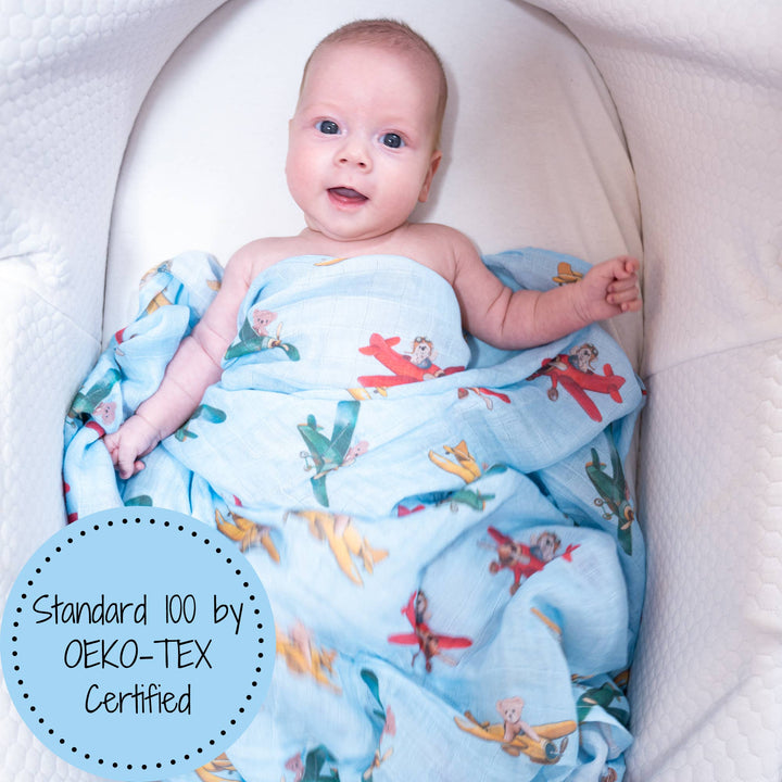 Pilot Paws Baby Muslin Swaddle Blanket