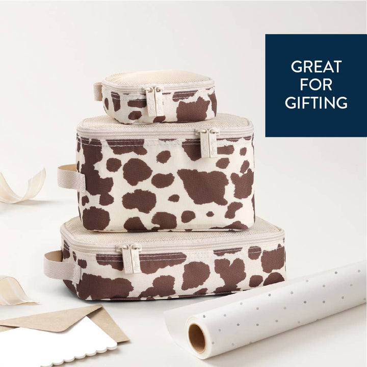 Itzy Ritzy - Giddy Up! Cow Print Pack Like a Boss™ Packing Cubes
