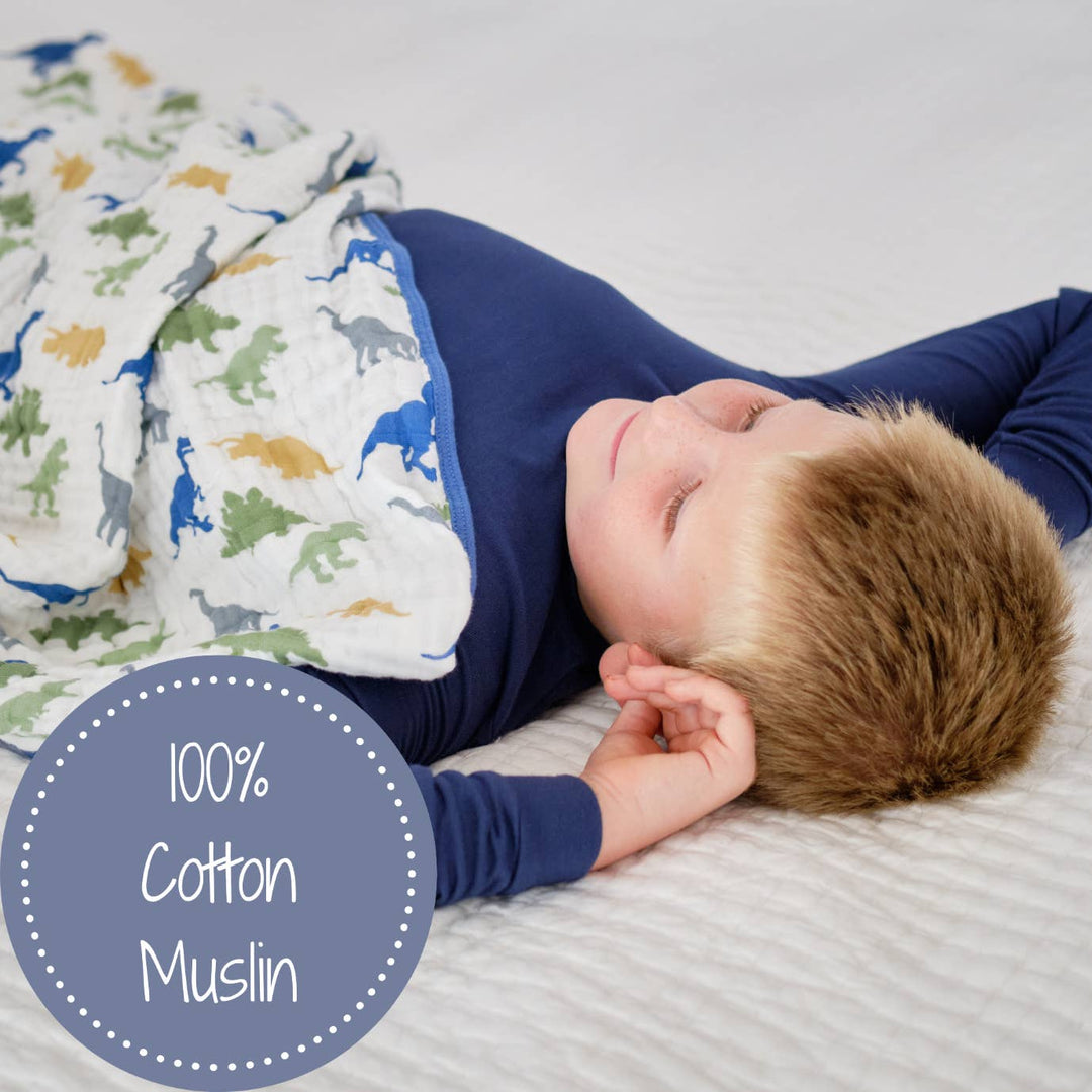 Rawr-Some Baby Toddler Muslin Dinosaur Quilt