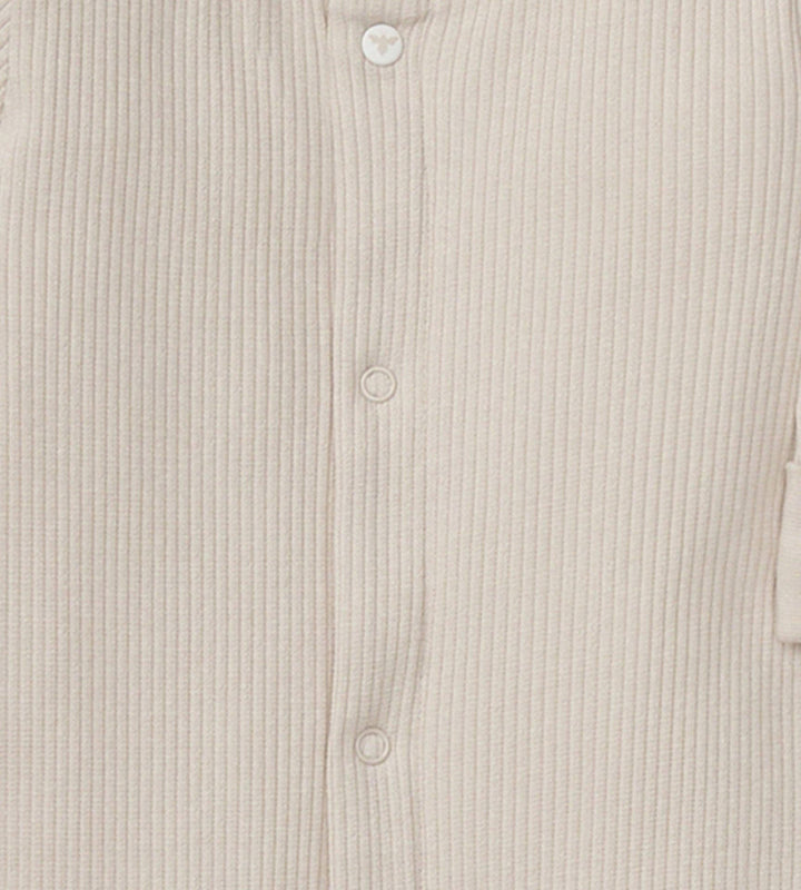 Burt's Bees Baby - Organic Cotton Jumpsuit, Bib & Hat 3 Piece Set - Limestone