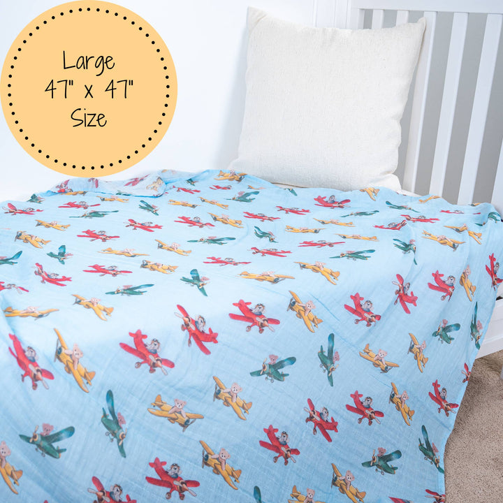Pilot Paws Baby Muslin Swaddle Blanket