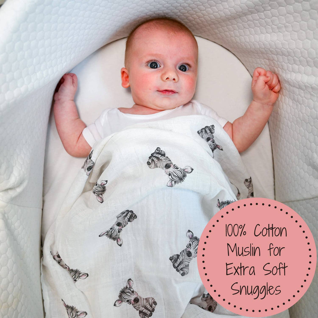 Baby Zebra Muslin Swaddle Baby Blanket