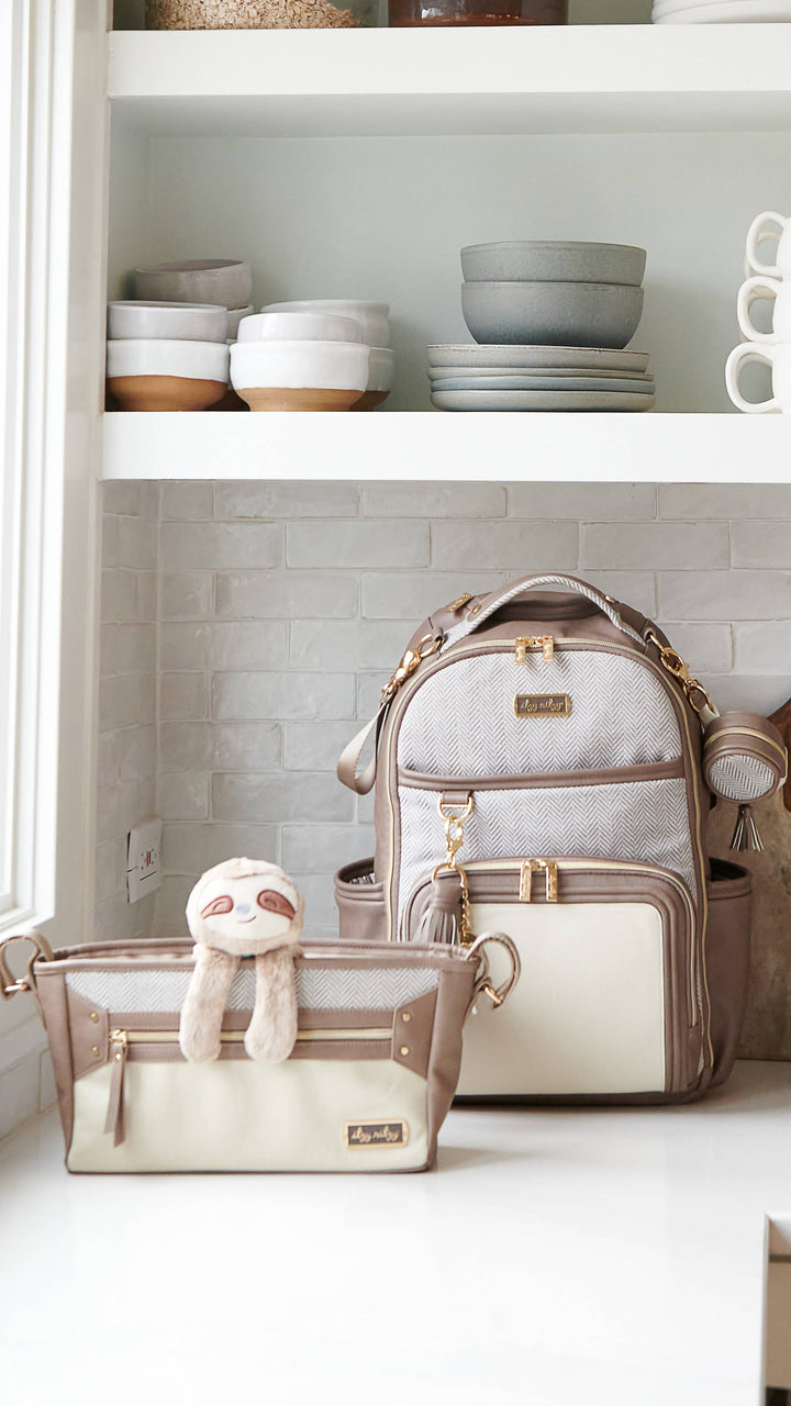 Itzy Ritzy - Vanilla Latte Boss Plus™ Backpack Diaper Bag