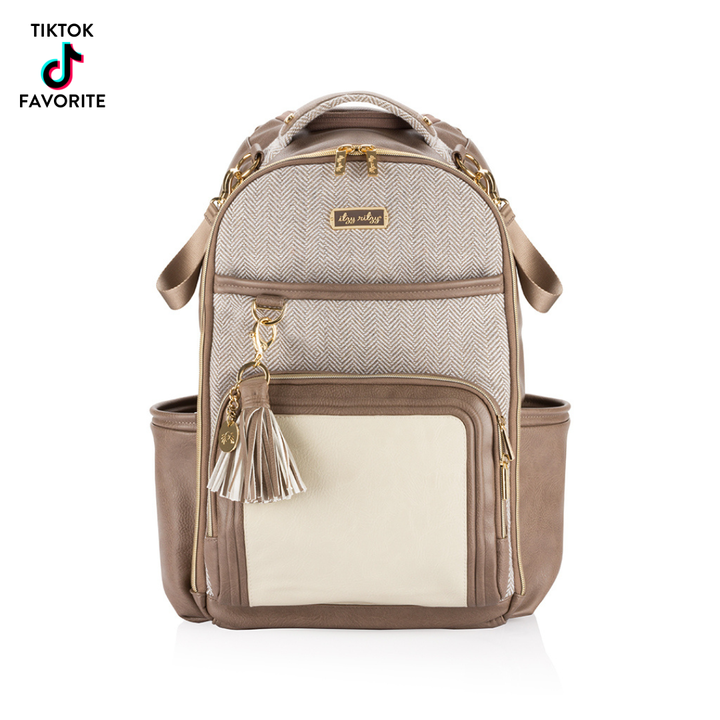 Itzy Ritzy - Vanilla Latte Boss Plus™ Backpack Diaper Bag