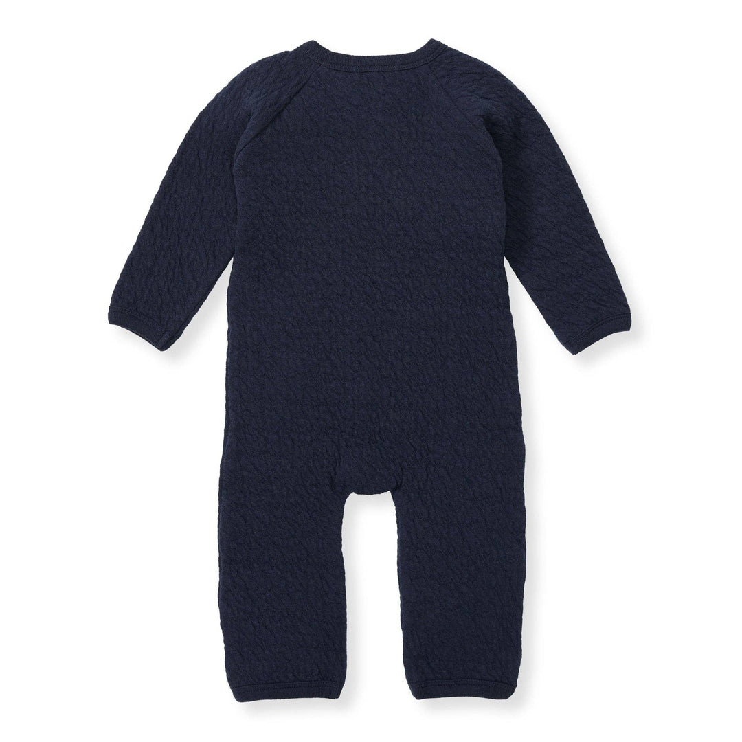 Burt's Bees Baby - Organic Cotton Quilted Bee Wrap-Front Baby Jumpsuit - Midnight