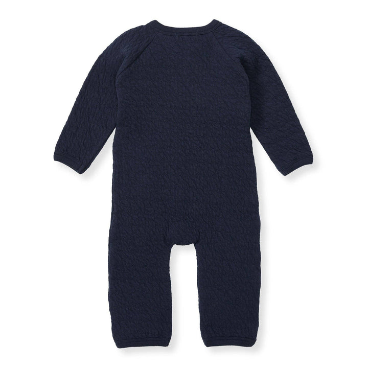 Burt's Bees Baby - Organic Cotton Quilted Bee Wrap-Front Baby Jumpsuit - Midnight