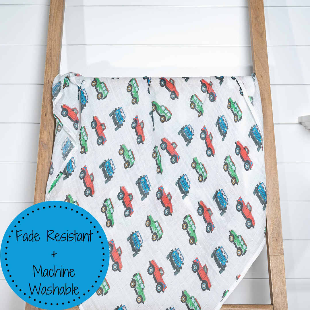Jeep Vroom Vroom Zoom Baby Muslin Swaddle Blanket