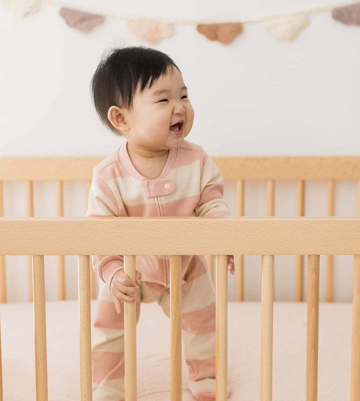 Burt's Bees Baby - Rugby Stripe Organic Cotton Sleep & Play - Pink Sand
