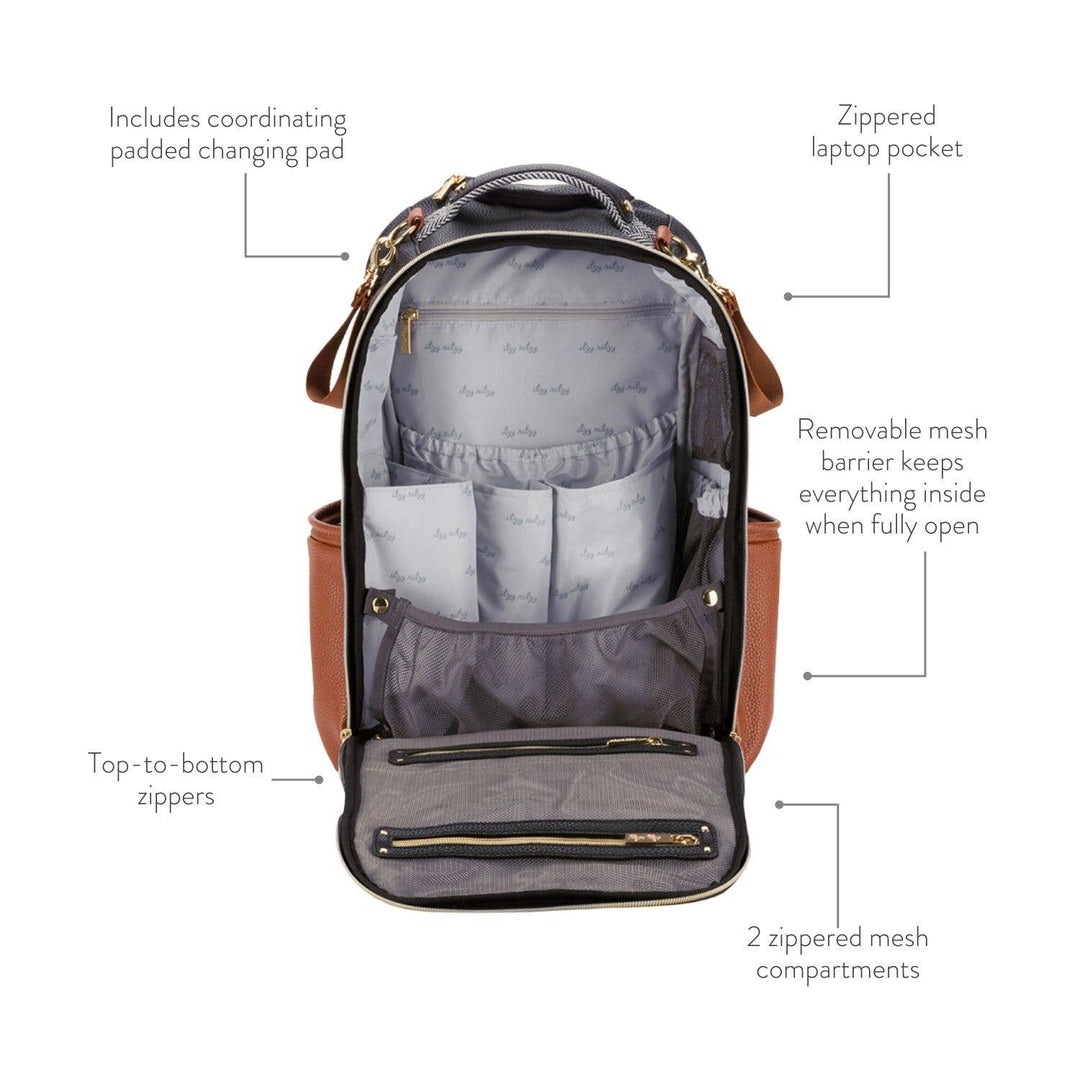 Itzy Ritzy - Vanilla Latte Boss Plus™ Backpack Diaper Bag
